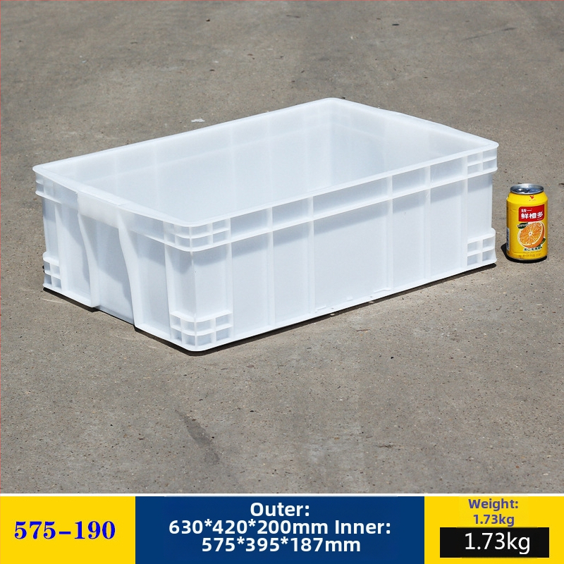 Plastična kutija za skladištenje s poklopcem, model White turnover box; kapacitet 1000 l ili više; ručna prijenos; moguć tisak logotipa; bez montaže