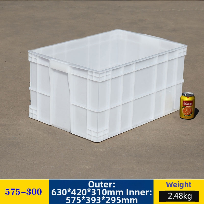 Plastična kutija za skladištenje s poklopcem, model White turnover box; kapacitet 1000 l ili više; ručna prijenos; moguć tisak logotipa; bez montaže