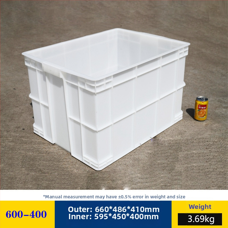 Plastična kutija za skladištenje s poklopcem, model White turnover box; kapacitet 1000 l ili više; ručna prijenos; moguć tisak logotipa; bez montaže