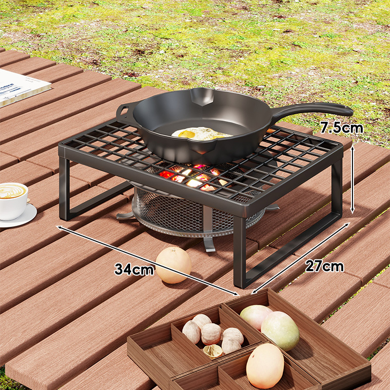 Εξωτερική βάση φούρνου για κάμπινγκ — φορητή σχάρα με επεκτεινόμενη μεταλλική σχάρα για κατσαρόλες (Μάρκα: Mugg, Υλικό: Σίδηρος τέχνης, Σχήμα: Ορθογώνιο, Λειτουργία: Πολλαπλών χρήσεων, Κατηγορία: Ψησταριά, δίχτυ)