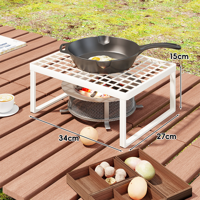 Εξωτερική βάση φούρνου για κάμπινγκ — φορητή σχάρα με επεκτεινόμενη μεταλλική σχάρα για κατσαρόλες (Μάρκα: Mugg, Υλικό: Σίδηρος τέχνης, Σχήμα: Ορθογώνιο, Λειτουργία: Πολλαπλών χρήσεων, Κατηγορία: Ψησταριά, δίχτυ)