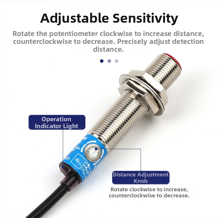 M18 laser senzor SYM18J-D50N1 difúzny infračervený fotoelektrický spínač, IP66