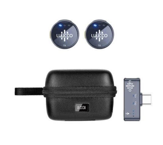 Κλιπ-Μικρόφωνο LUUCCO, ενσύρματο, πολυκατευθυντικό, με ενσωματωμένη μπαταρία, εύρος συχνοτήτων 20 Hz–20 kHz, SNR ≥70 dB, διάρκεια μπαταρίας 3–6 ώρες