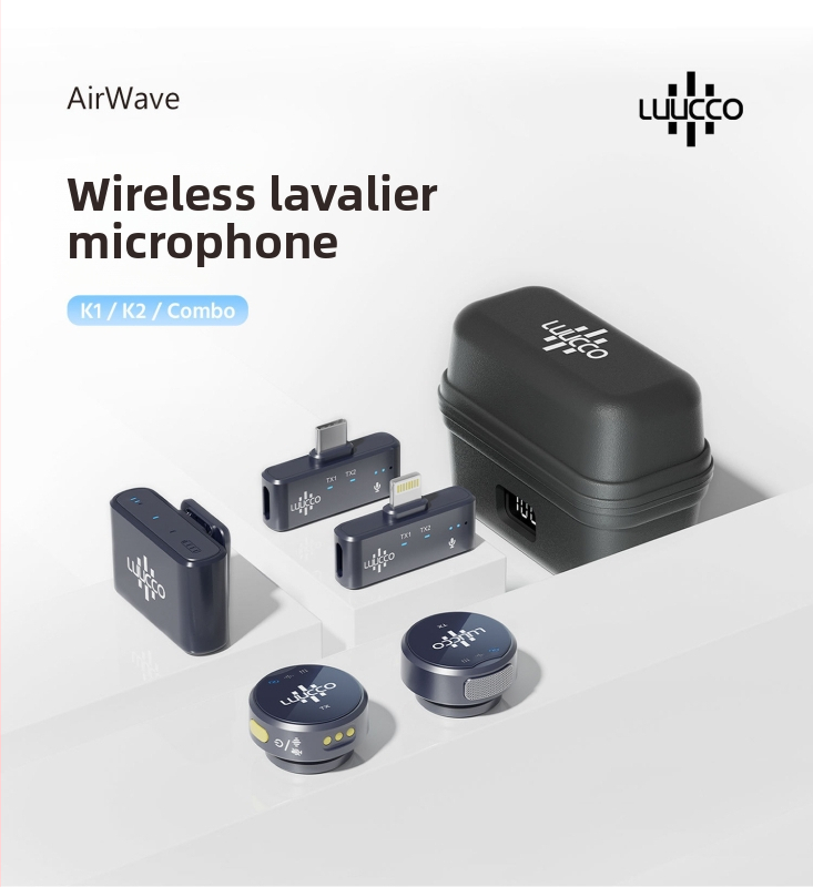 LUUCCO káblový lavalierný mikrofón, omnidirečný, s vstavanou batériou, frekvenčný rozsah 20 Hz–20 kHz, SNR ≥70 dB, výdrž batérie 3–6 h