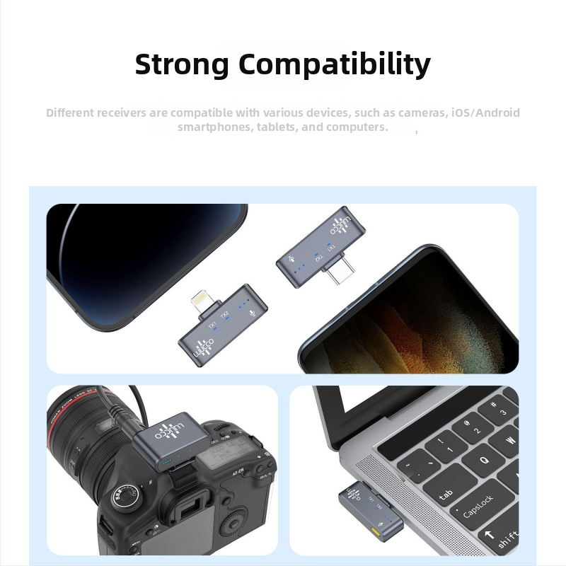 LUUCCO káblový lavalierný mikrofón, omnidirečný, s vstavanou batériou, frekvenčný rozsah 20 Hz–20 kHz, SNR ≥70 dB, výdrž batérie 3–6 h