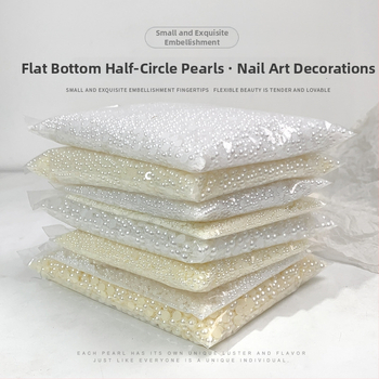 Rose forest set perli za nokte — polukružne ravne perle, Materijali: plast, perla, smola, Uzorak: cvijeće, ljubav, kap vode