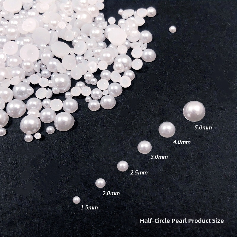 Rose forest set perli za nokte — polukružne ravne perle, Materijali: plast, perla, smola, Uzorak: cvijeće, ljubav, kap vode