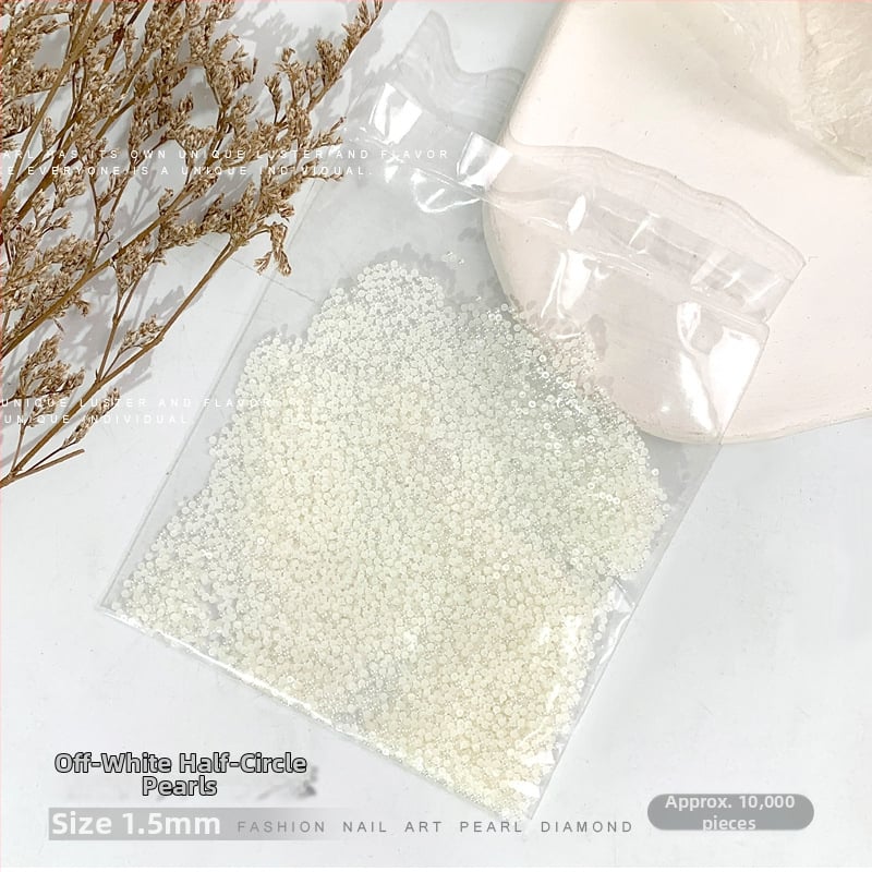 Rose forest set perli za nokte — polukružne ravne perle, Materijali: plast, perla, smola, Uzorak: cvijeće, ljubav, kap vode