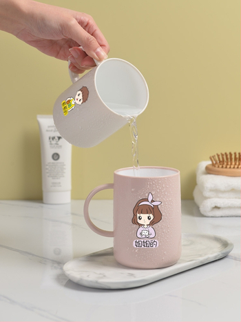 Sada pohárov na zubnú kefku a ústnu vodu pre rodičov a dieťa, rodinný set pre 3–5 členov, plast