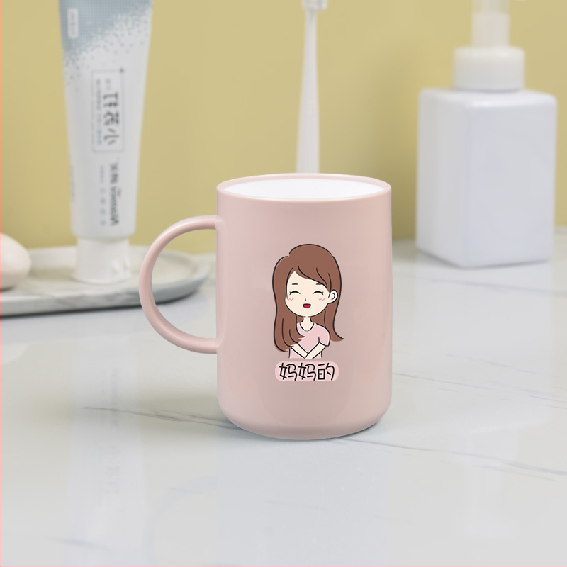 Sada pohárov na zubnú kefku a ústnu vodu pre rodičov a dieťa, rodinný set pre 3–5 členov, plast