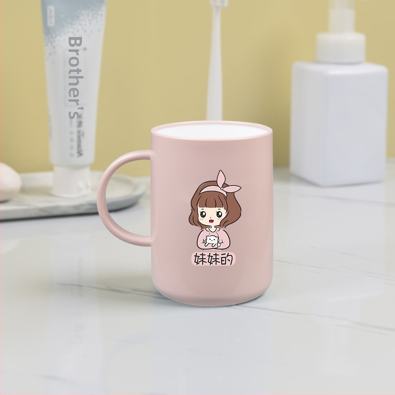 Sada pohárov na zubnú kefku a ústnu vodu pre rodičov a dieťa, rodinný set pre 3–5 členov, plast