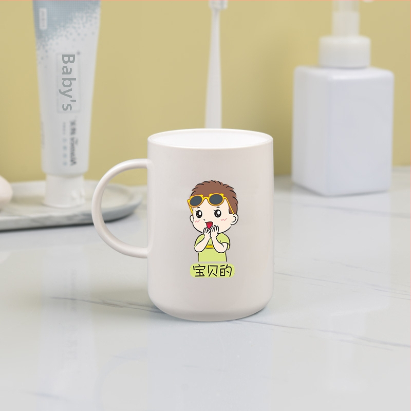 Sada pohárov na zubnú kefku a ústnu vodu pre rodičov a dieťa, rodinný set pre 3–5 členov, plast