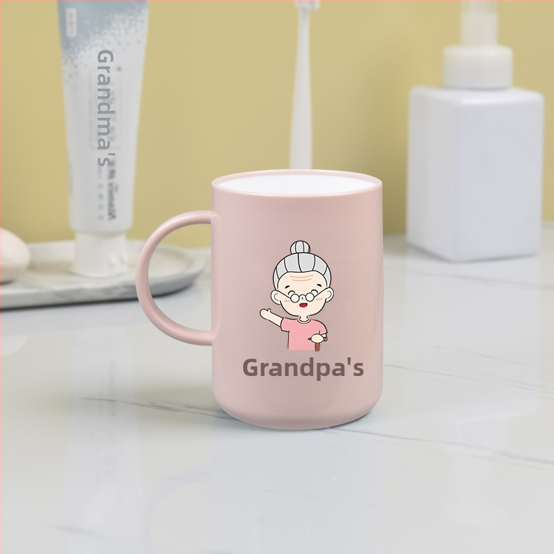 Sada pohárov na zubnú kefku a ústnu vodu pre rodičov a dieťa, rodinný set pre 3–5 členov, plast