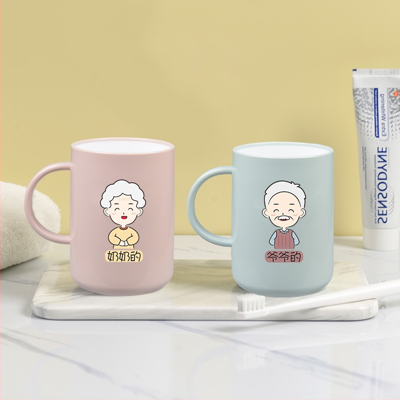 Sada pohárov na zubnú kefku a ústnu vodu pre rodičov a dieťa, rodinný set pre 3–5 členov, plast