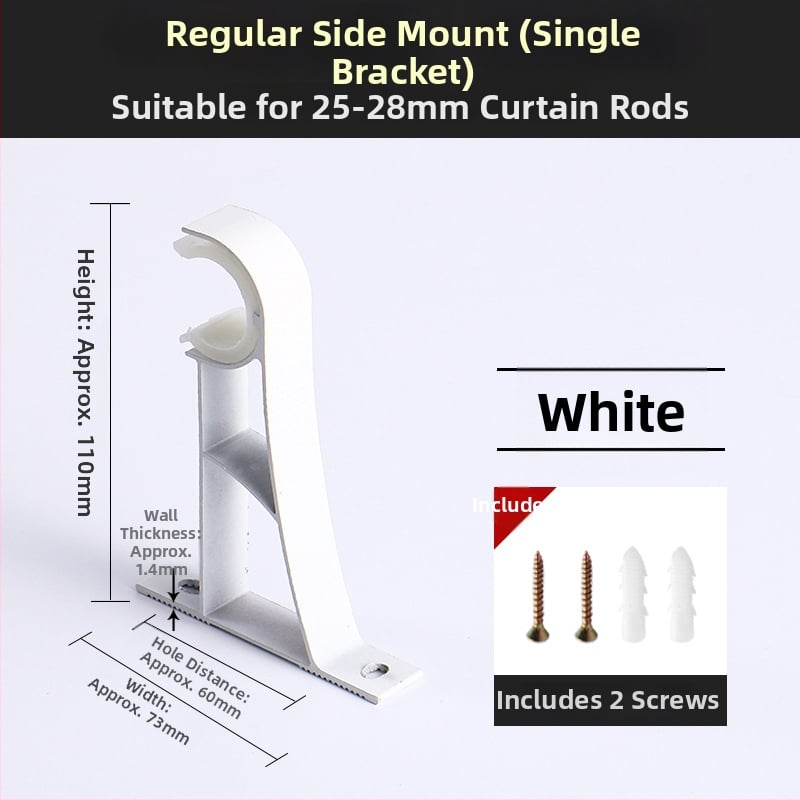 Držač za zavjese, aluminijska legura, rimski štapić, zidni, dvostruki štapić