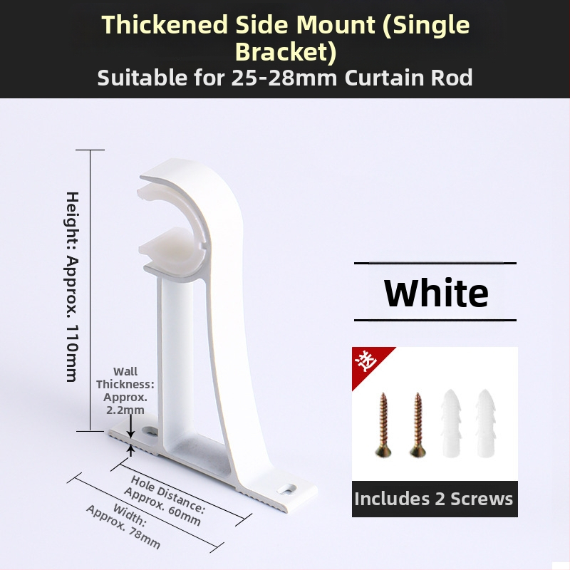 Držač za zavjese, aluminijska legura, rimski štapić, zidni, dvostruki štapić