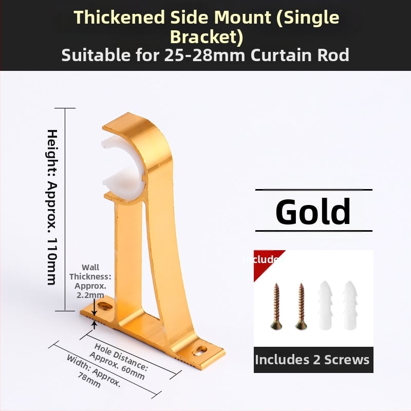 Držač za zavjese, aluminijska legura, rimski štapić, zidni, dvostruki štapić