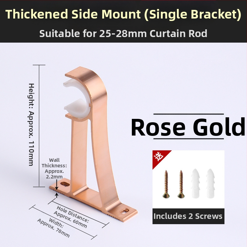 Držač za zavjese, aluminijska legura, rimski štapić, zidni, dvostruki štapić