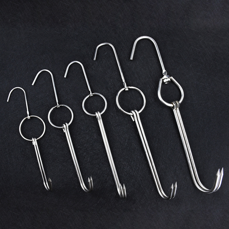 Nehrđajući čelični ražnjići za roštilj s nepravilnim dizajnom i dvostrukim kukama, marka Rongyang