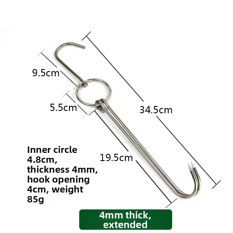 Nehrđajući čelični ražnjići za roštilj s nepravilnim dizajnom i dvostrukim kukama, marka Rongyang