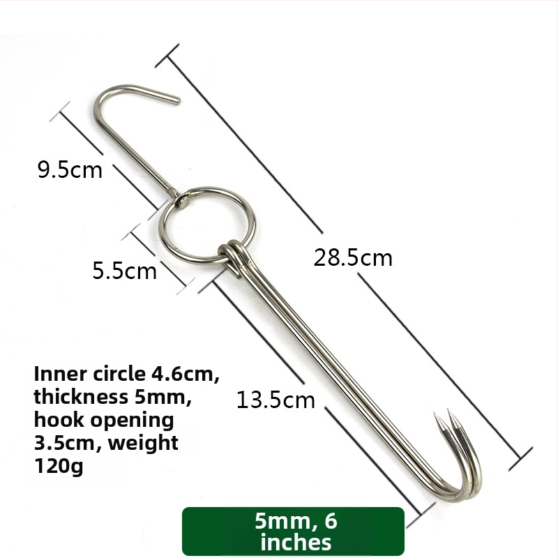 Nehrđajući čelični ražnjići za roštilj s nepravilnim dizajnom i dvostrukim kukama, marka Rongyang