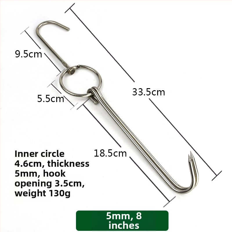 Nehrđajući čelični ražnjići za roštilj s nepravilnim dizajnom i dvostrukim kukama, marka Rongyang