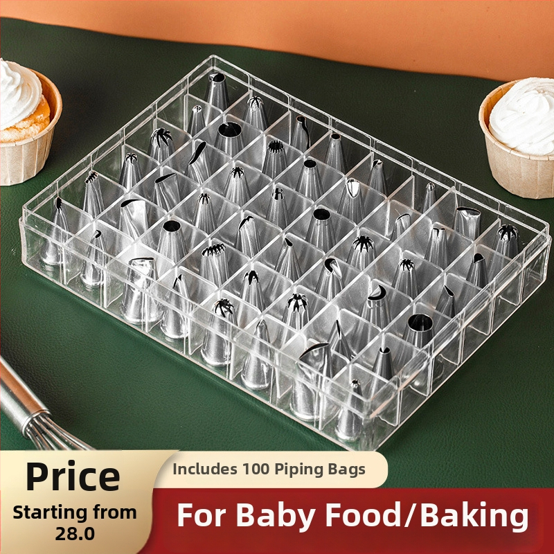 Unique silikónová súprava na zdobenie s nádstavcami, zdobacím vreckom a formami na sušienky, moderný minimalistický štýl, uvedená na trh v roku 2023