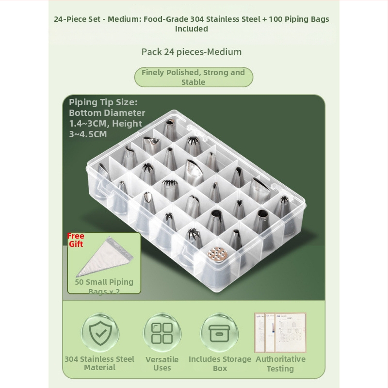 Unique silikónová súprava na zdobenie s nádstavcami, zdobacím vreckom a formami na sušienky, moderný minimalistický štýl, uvedená na trh v roku 2023