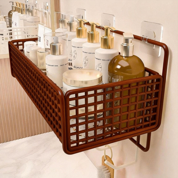 Ράφι αποθήκευσης μπάνιου τοίχου, εγκατάσταση χωρίς διάτρηση, απλό στυλ, μοντέλο 2350959837942220544