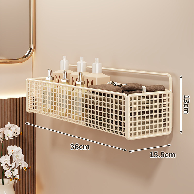 Ράφι αποθήκευσης μπάνιου τοίχου, εγκατάσταση χωρίς διάτρηση, απλό στυλ, μοντέλο 2350959837942220544