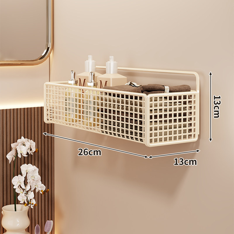 Ράφι αποθήκευσης μπάνιου τοίχου, εγκατάσταση χωρίς διάτρηση, απλό στυλ, μοντέλο 2350959837942220544