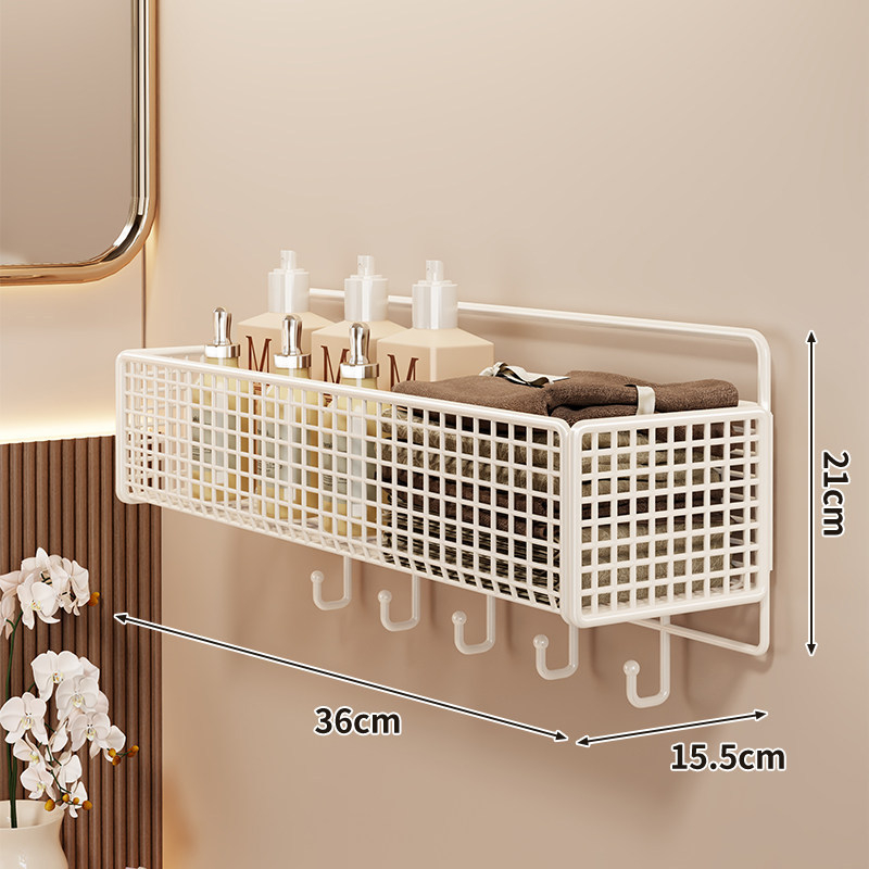 Ράφι αποθήκευσης μπάνιου τοίχου, εγκατάσταση χωρίς διάτρηση, απλό στυλ, μοντέλο 2350959837942220544