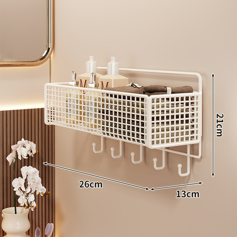 Ράφι αποθήκευσης μπάνιου τοίχου, εγκατάσταση χωρίς διάτρηση, απλό στυλ, μοντέλο 2350959837942220544