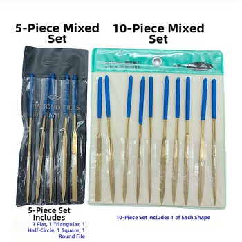 Chaohuidong elektroplatené diamantové brúsne súbory zliatiny pre spracovanie skla — rôzne tvary: polkruhové, ploché, trojuholníkové