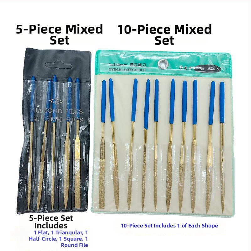 Chaohuidong elektroplatené diamantové brúsne súbory zliatiny pre spracovanie skla — rôzne tvary: polkruhové, ploché, trojuholníkové