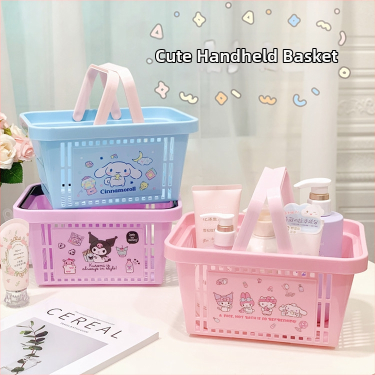 Κάδος αποθήκευσης μπάνιου – γλυκό σχέδιο κινουμένων σχεδίων, PP υλικό, πολυχρηστικός οργανωτής καλλυντικών, κοσμημάτων, ρούχων και καλωδίων