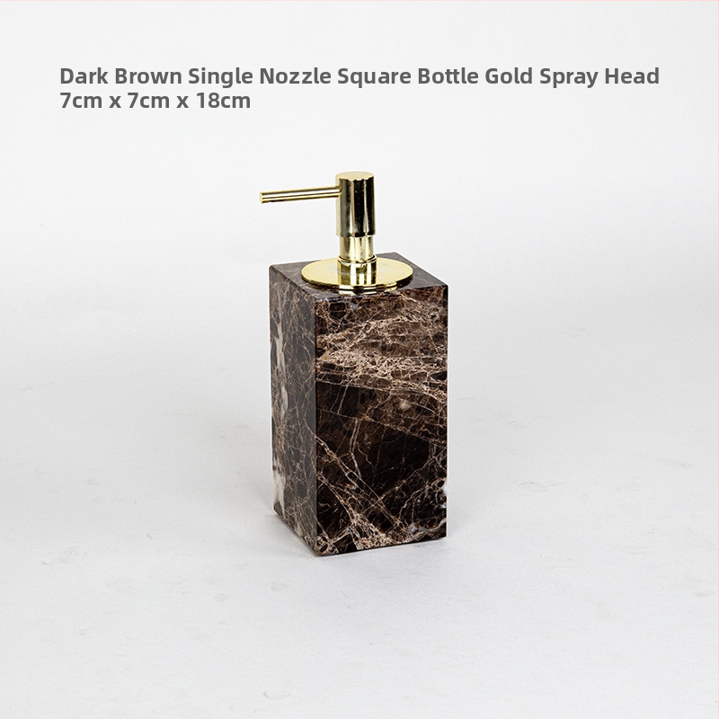 Šestdijelni mramorni set za kupaonicu s dekorativnim pladnjem, mogućnost otiska logotipa i prilagodba