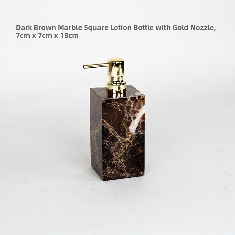 Šestdijelni mramorni set za kupaonicu s dekorativnim pladnjem, mogućnost otiska logotipa i prilagodba