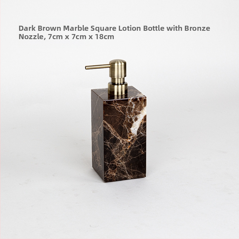 Šestdijelni mramorni set za kupaonicu s dekorativnim pladnjem, mogućnost otiska logotipa i prilagodba