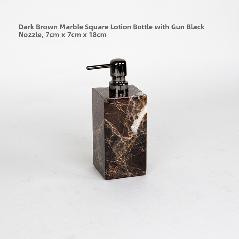 Šestdijelni mramorni set za kupaonicu s dekorativnim pladnjem, mogućnost otiska logotipa i prilagodba