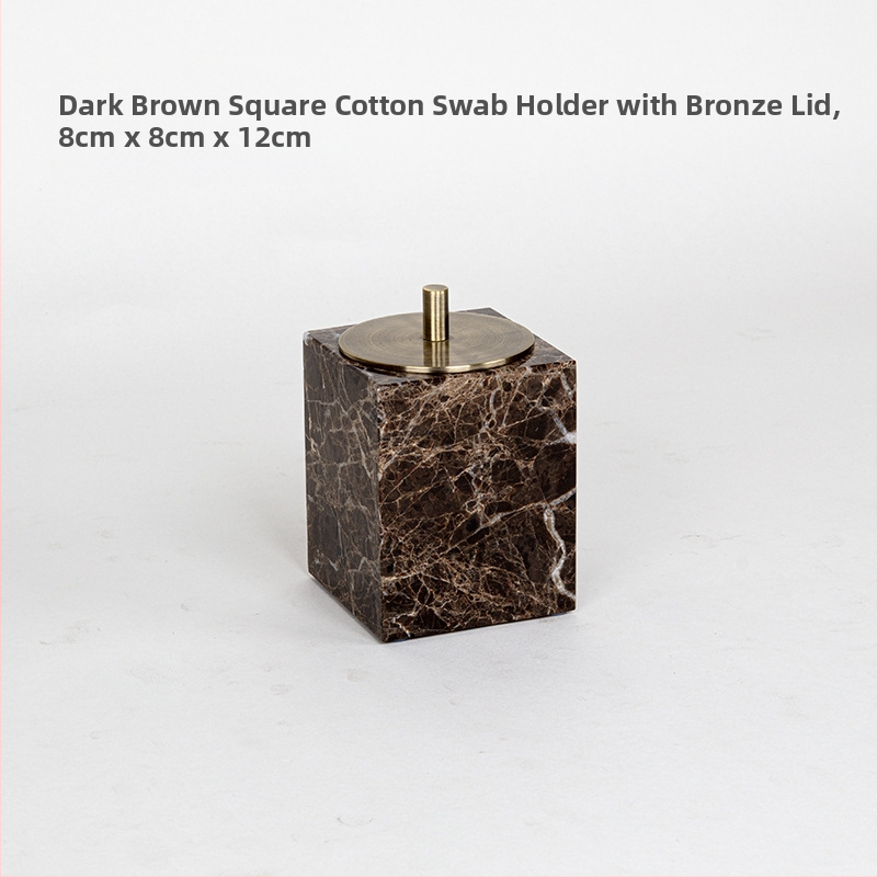 Šestdijelni mramorni set za kupaonicu s dekorativnim pladnjem, mogućnost otiska logotipa i prilagodba