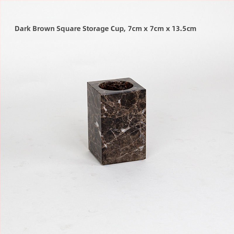 Šestdijelni mramorni set za kupaonicu s dekorativnim pladnjem, mogućnost otiska logotipa i prilagodba