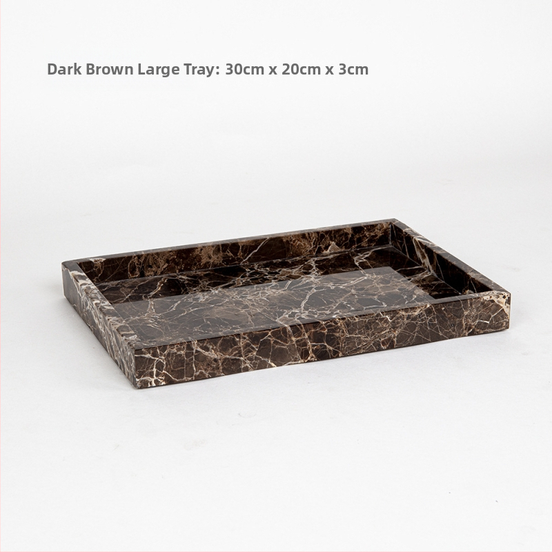 Šestdijelni mramorni set za kupaonicu s dekorativnim pladnjem, mogućnost otiska logotipa i prilagodba