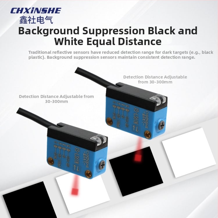 XS-LS61N-Z lézeres diffúziós fotóelektrikus kapcsoló háttérelnyomással (IR/ látható szenzor)