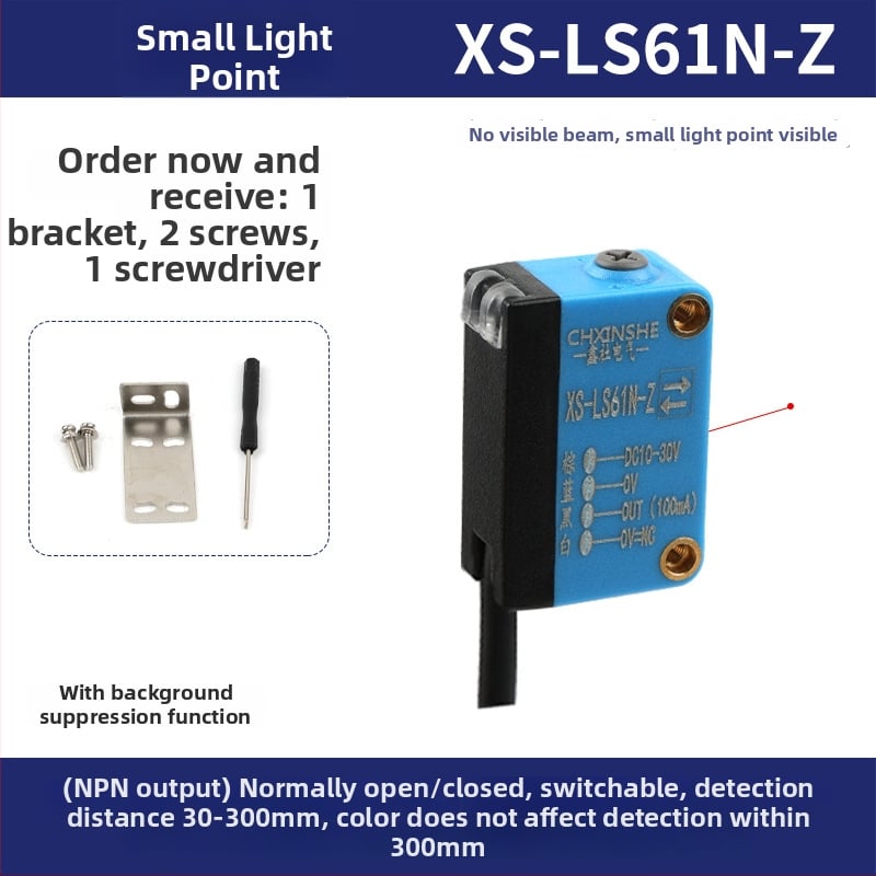 XS-LS61N-Z lézeres diffúziós fotóelektrikus kapcsoló háttérelnyomással (IR/ látható szenzor)
