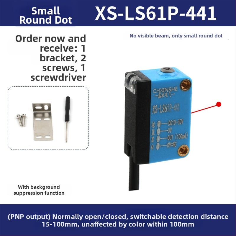 XS-LS61N-Z lézeres diffúziós fotóelektrikus kapcsoló háttérelnyomással (IR/ látható szenzor)
