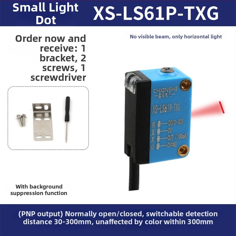 XS-LS61N-Z lézeres diffúziós fotóelektrikus kapcsoló háttérelnyomással (IR/ látható szenzor)
