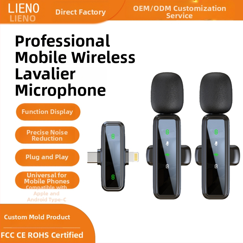 Lavalier mikrofónový systém J86, Bluetooth 5.1, 2 kanály, frekvenčné rozpätie 20 Hz–20 kHz, zabudovaná batéria 50–100 mAh, výdrž 6–8 h, 3 v 1 pre telefón, fotoaparát a zvuk