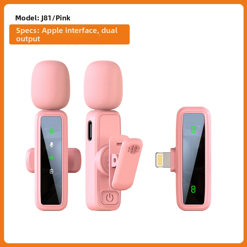 Lavalier mikrofónový systém J86, Bluetooth 5.1, 2 kanály, frekvenčné rozpätie 20 Hz–20 kHz, zabudovaná batéria 50–100 mAh, výdrž 6–8 h, 3 v 1 pre telefón, fotoaparát a zvuk