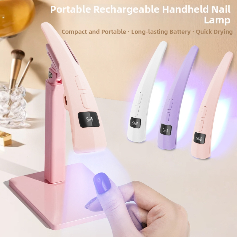 C30 ručná lampička na nechty s líniovým tvarom – viacfunkčný displej, prenosná zabudovaná batéria, rýchle schnutie gélového laku